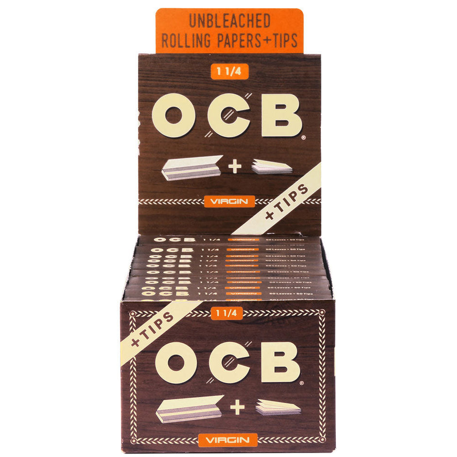 OCB Virgin Unbleached Papers & Tips 24pcs