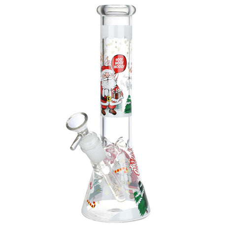 Christmas Themed Glass Water Pipe - 10" / 14mm F / Designs Vary