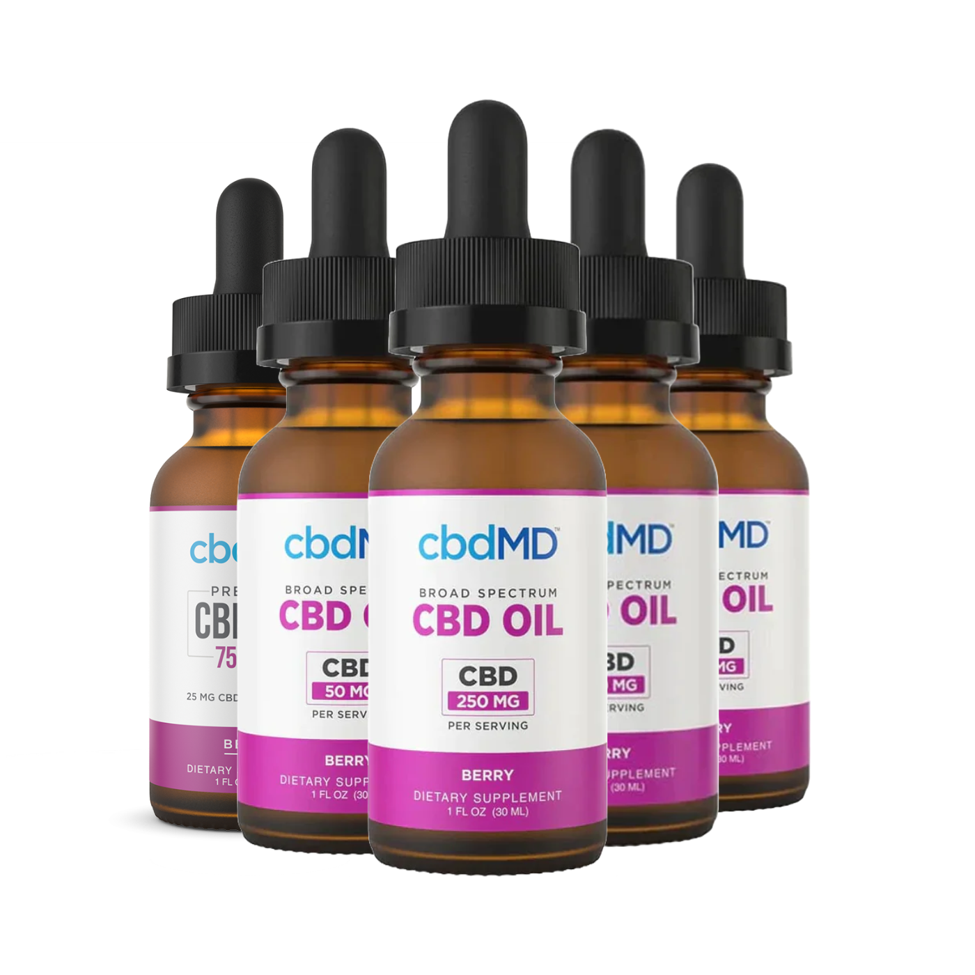 cbdMD Broad Spectrum CBD Drops - Berry Flavor