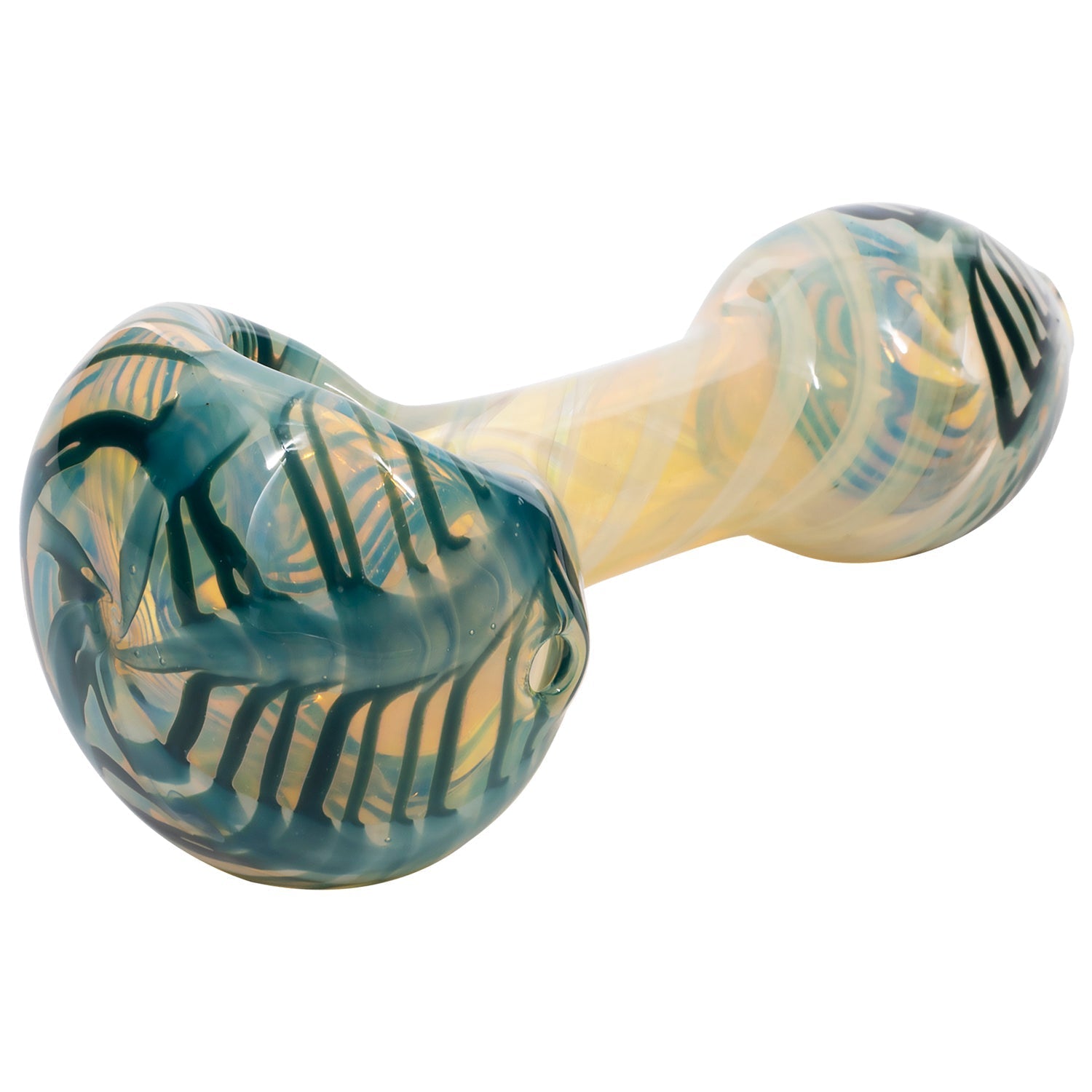 LA Pipes Twisty Cane Spoon Glass Pipe (Various Colors)