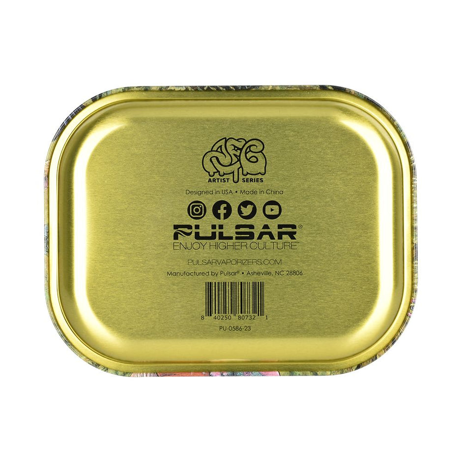 Pulsar Mini Metal Rolling Tray - DopeBot / 7"x5.5"