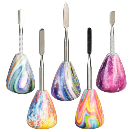 Trippy Bulbous Dab Tool - 3.75"/Asst Colors 5PC -