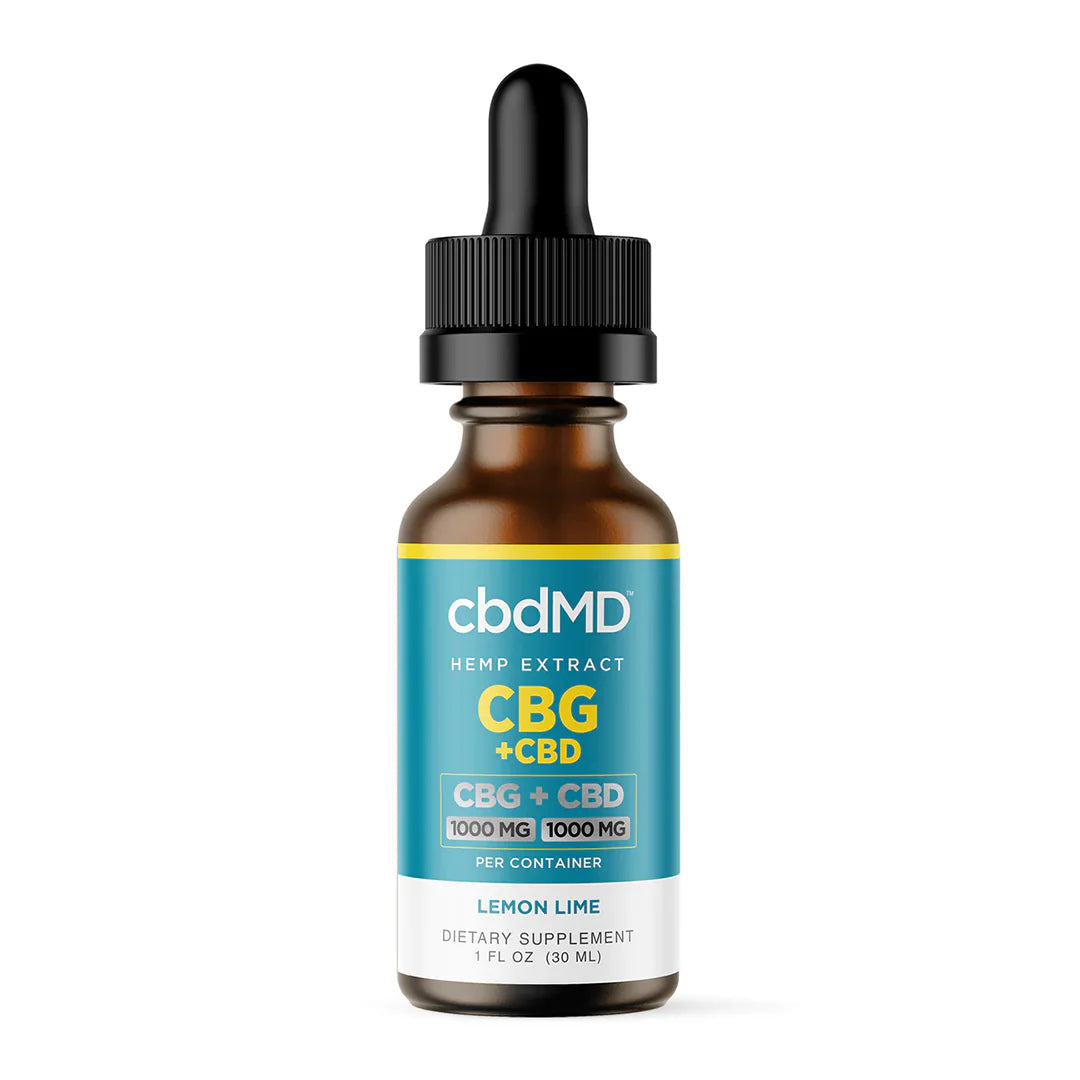 CBD Oil Tincture Drops Lemon Lime 1000MG CBD + 1000MG CBG