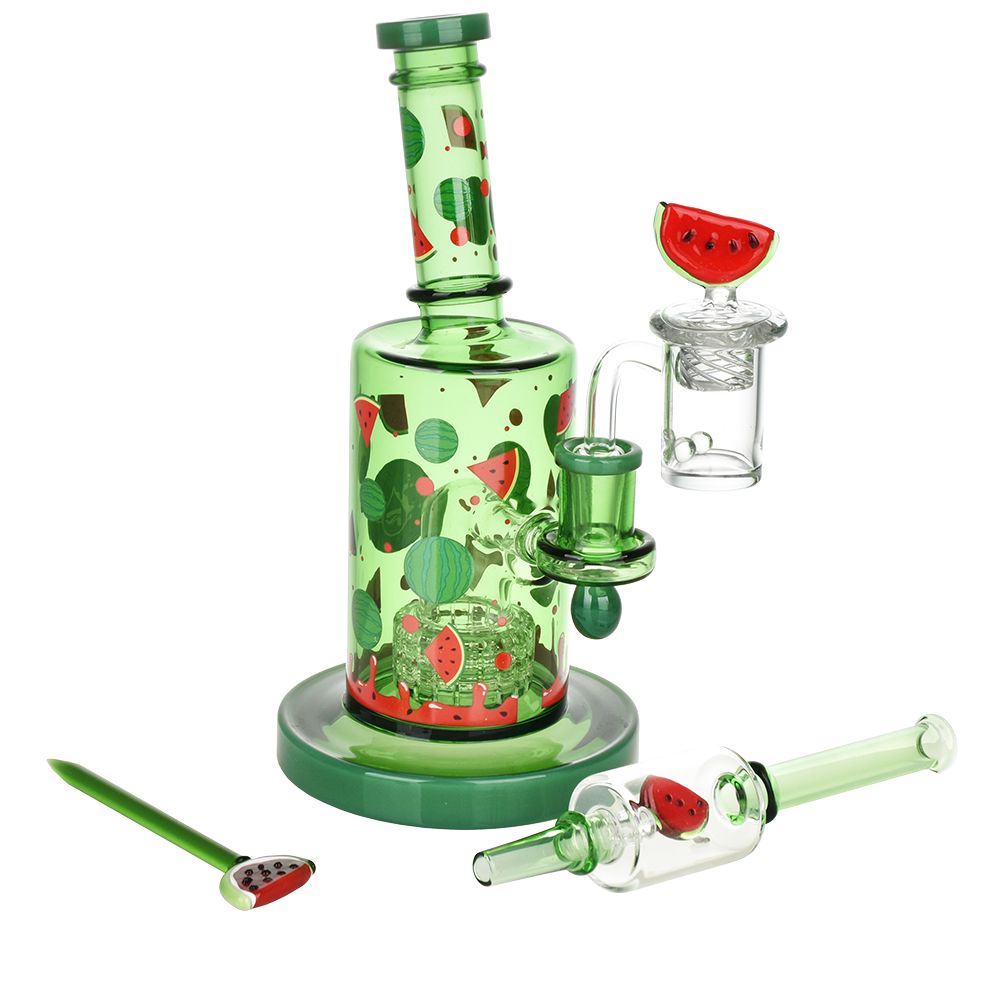 Pulsar Watermelon Zkittles Glow In The Dark Dab Rig Kit - 8