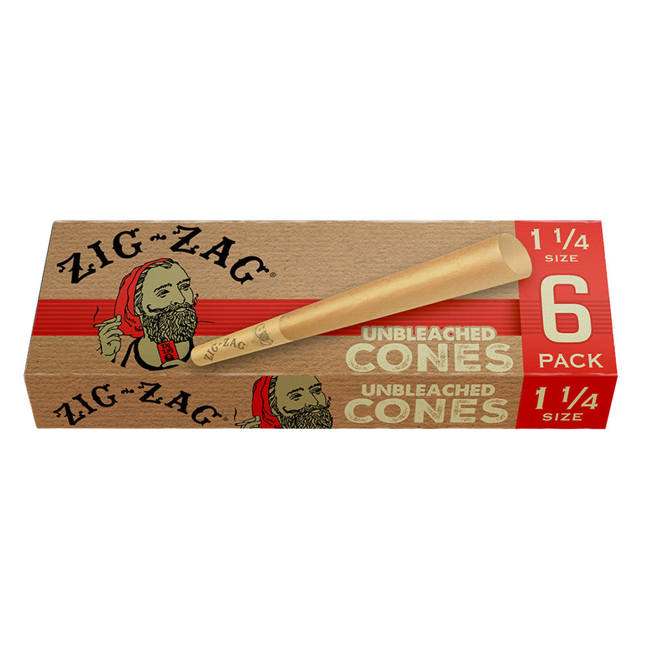 Zig Zag Unbleached Paper Cones - 6pk / 1 1/4" 24pcs