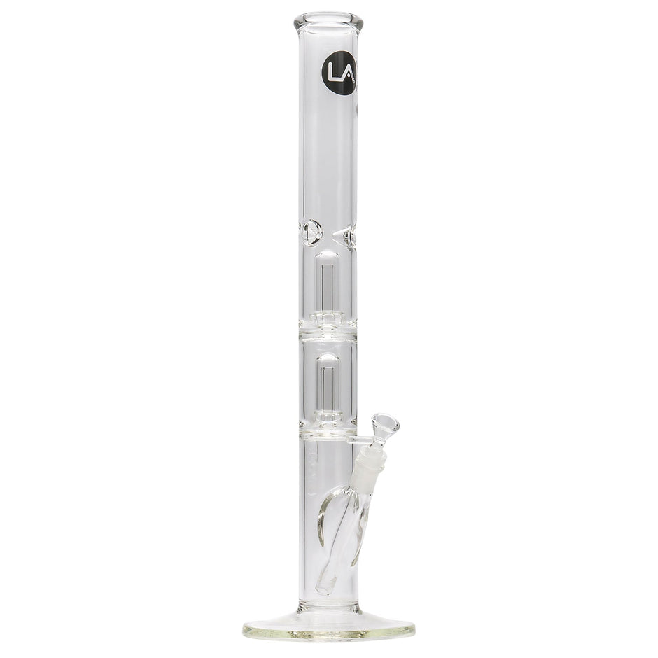 LA Pipes Thick Glass Straight Showerhead Perc Bong