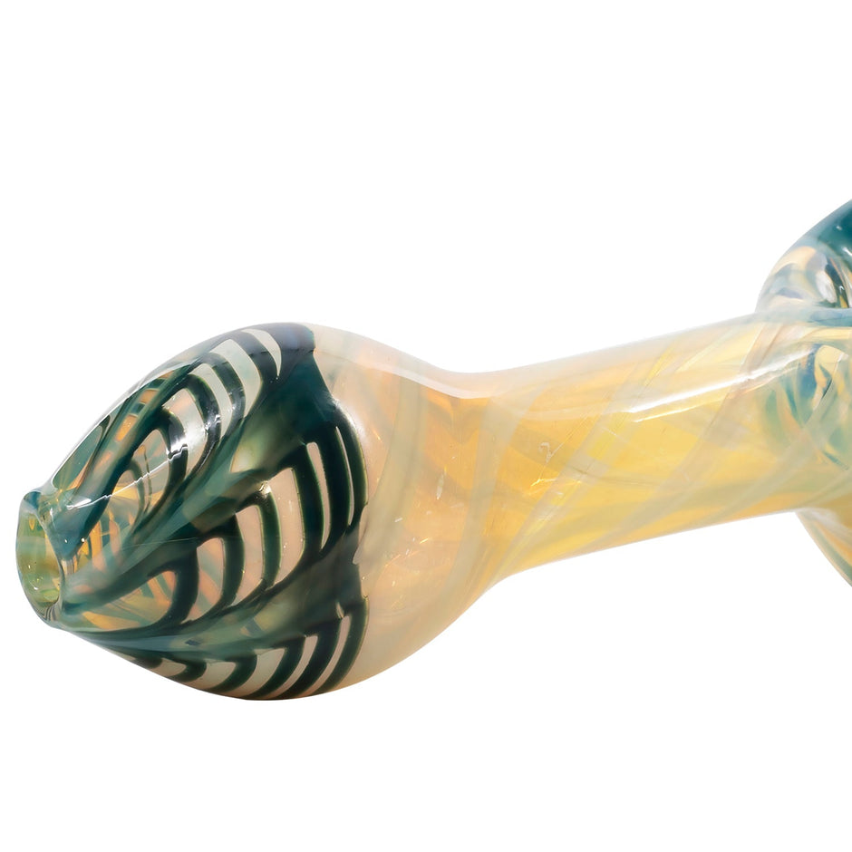 LA Pipes Twisty Cane Spoon Glass Pipe (Various Colors)