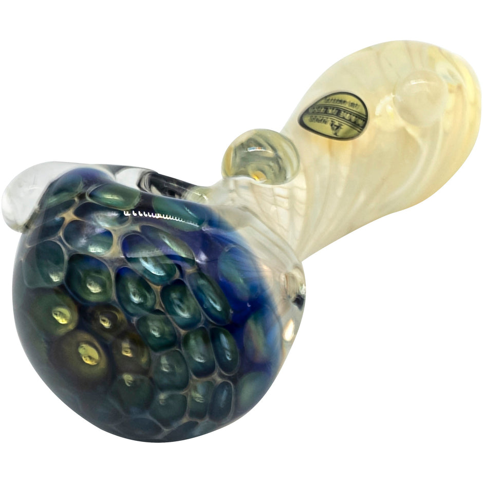 LA Pipes "The Hive" Honeycomb Color Changing Glass Pipe