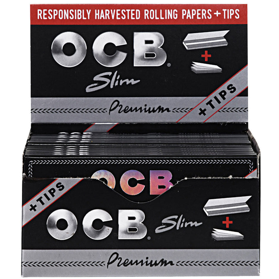 OCB Premium Rolling Papers & Tips 24pcs