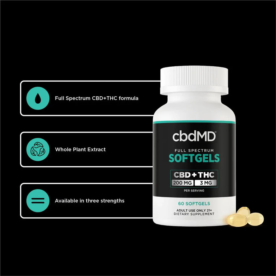 cbdMD Full Spectrum CBD Softgels - (1500MG - 6000MG)