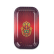 Hamsa Red Metal Tray