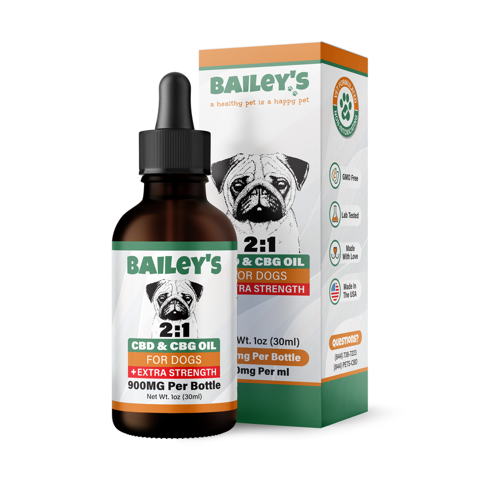 Extra Strength 2:1 CBD & CBG Oil For Dogs