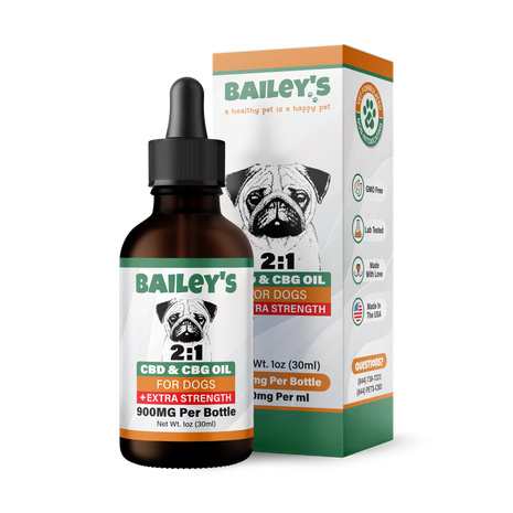 Extra Strength 2:1 CBD & CBG Oil For Dogs