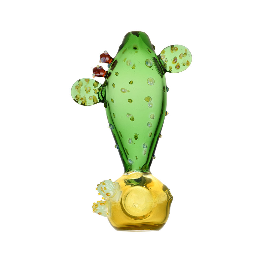 Prickly Pear Cactus Glass Hand Pipe - 5