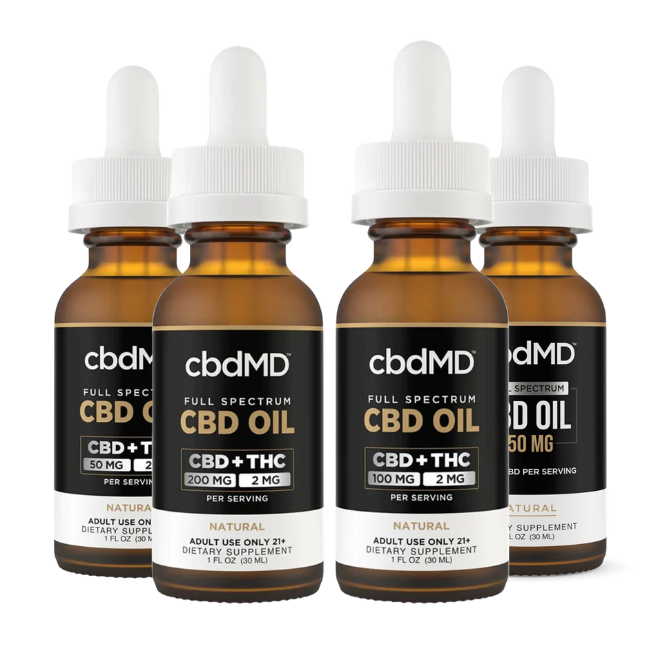 cbdMD Full Spectrum CBD Oil Tinctures - Natural