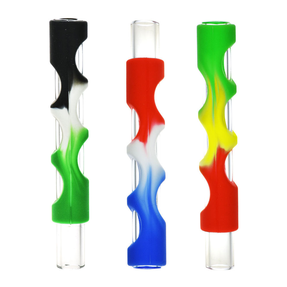 Silicone Covered Glass Insert Chillum - 4