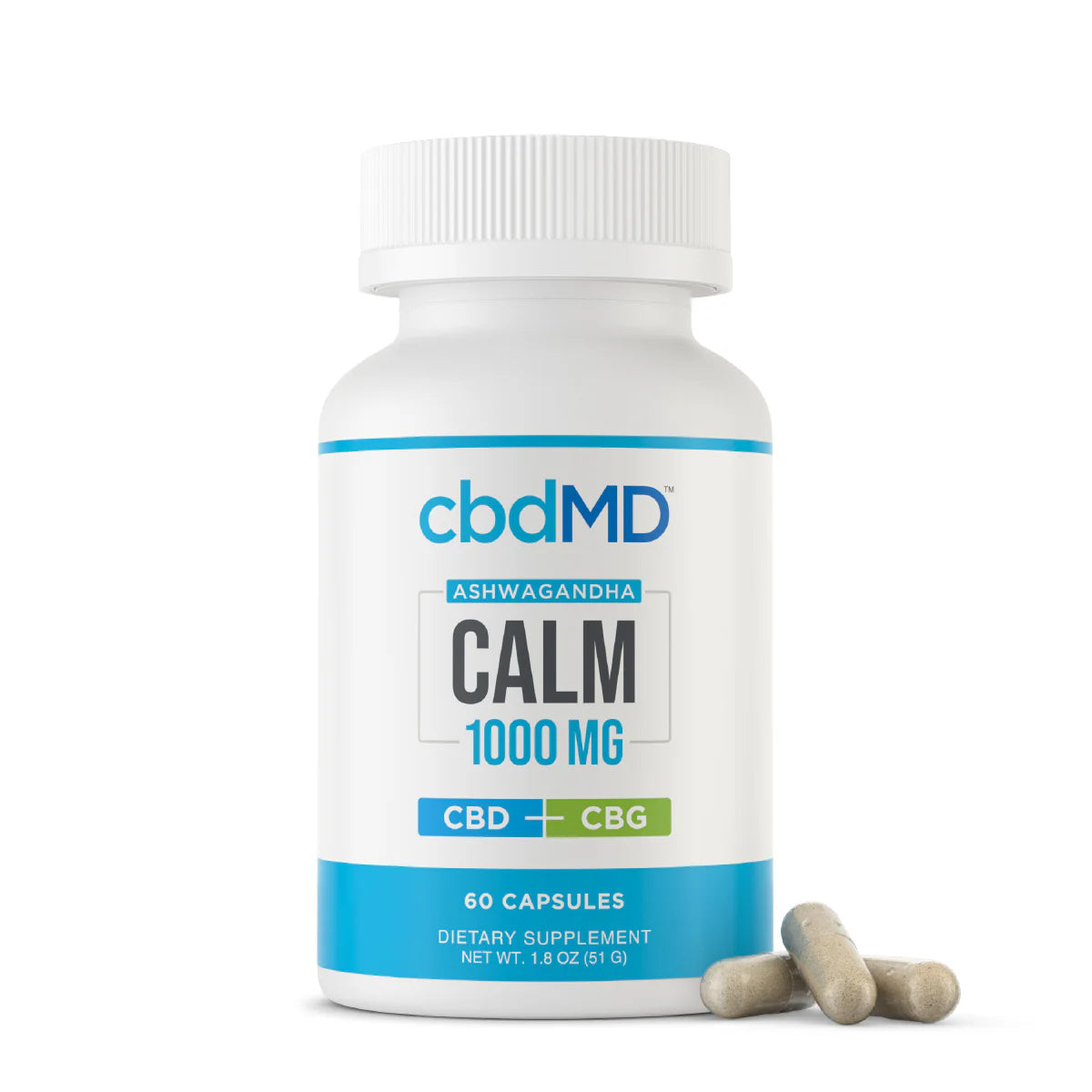 cbdMD Broad Spectrum CBD Calm Capsules - 1000MG