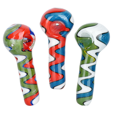 Astral Splash Glass Spoon Pipe - 4" / Colors Vary