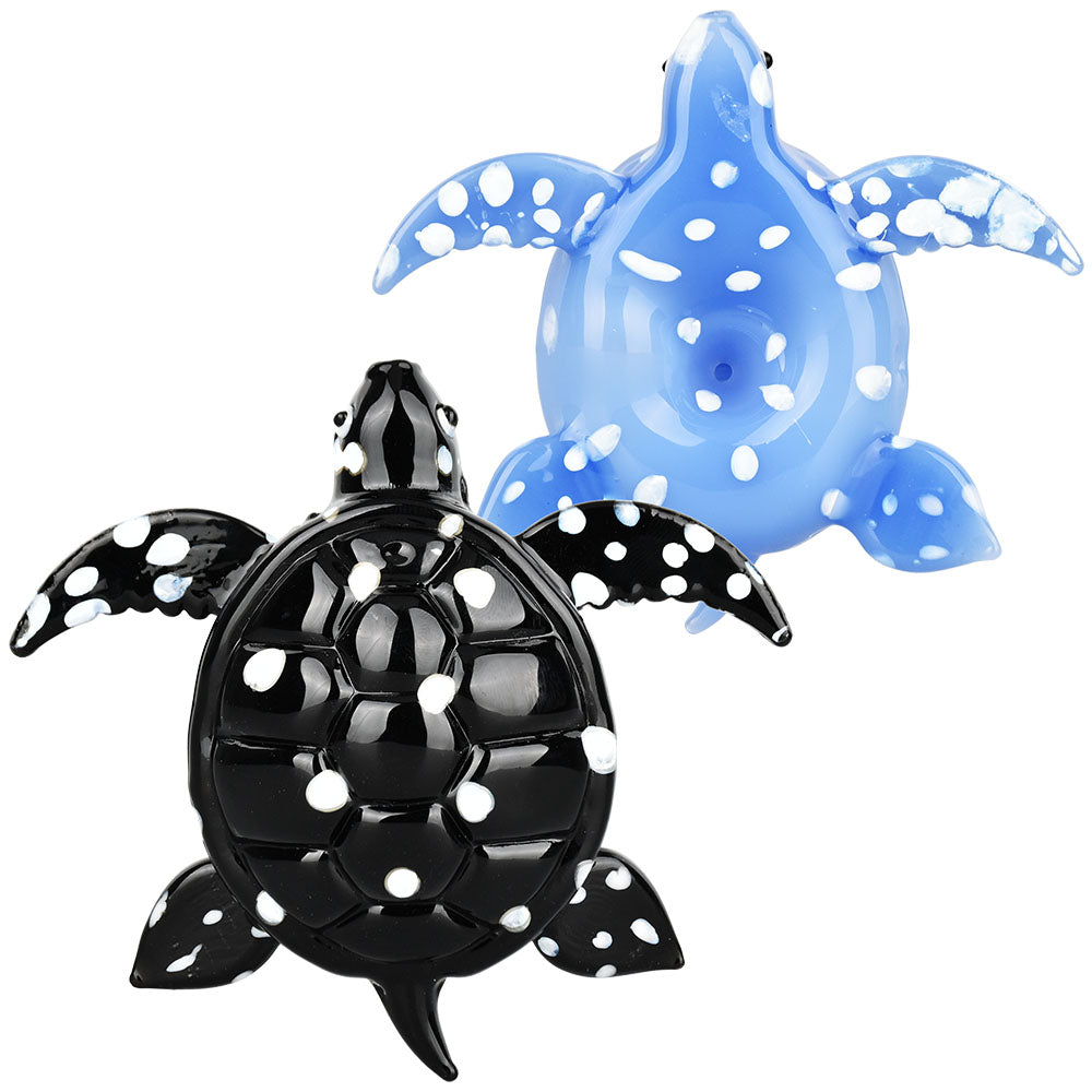 Serene Sea Turtle Glass Hand Pipe - 4