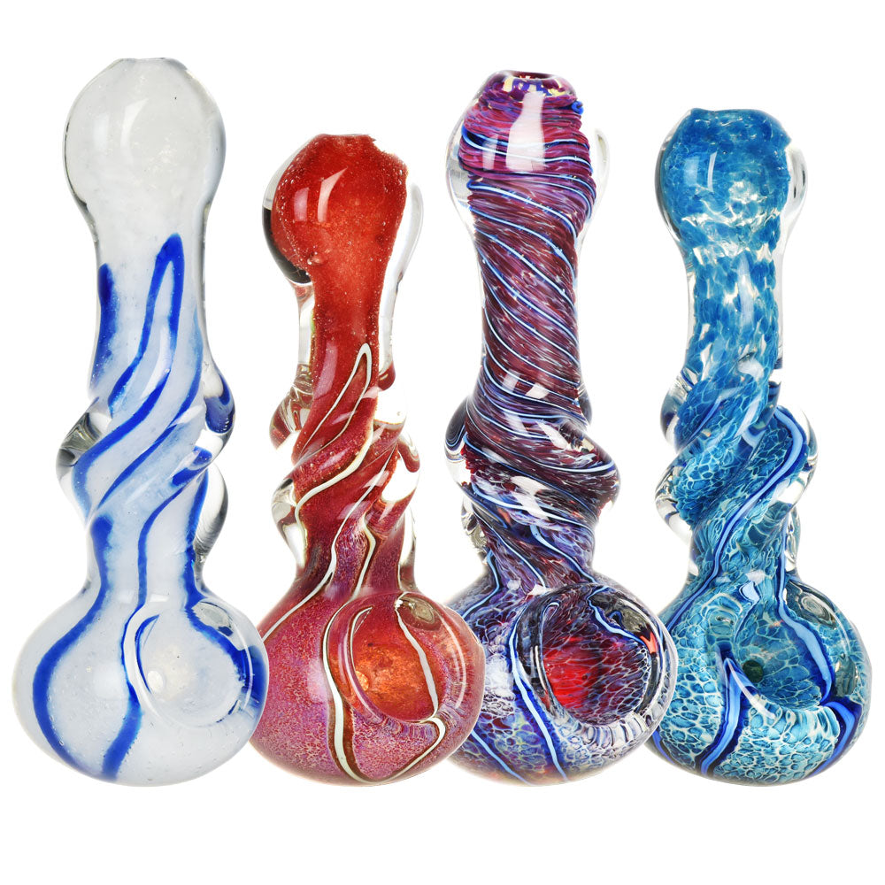 Mid Twist Marbled Spoon Pipe - 4.5