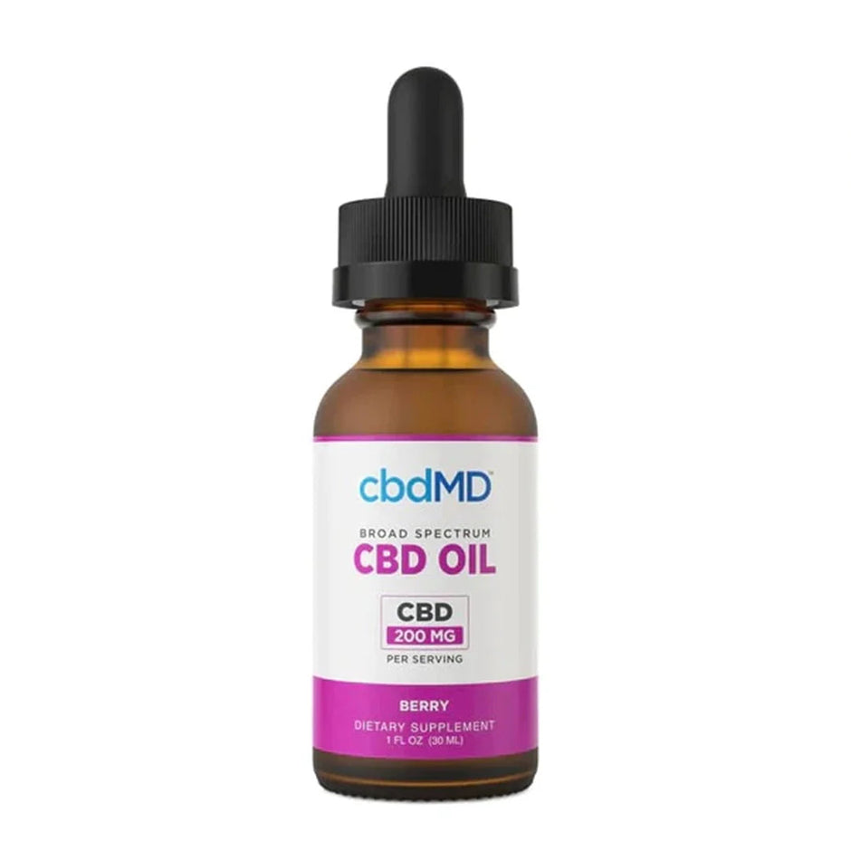 cbdMD Broad Spectrum CBD Drops - Berry Flavor