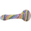 Rainbow Tie-Dye Glass Spoon Pipe on White