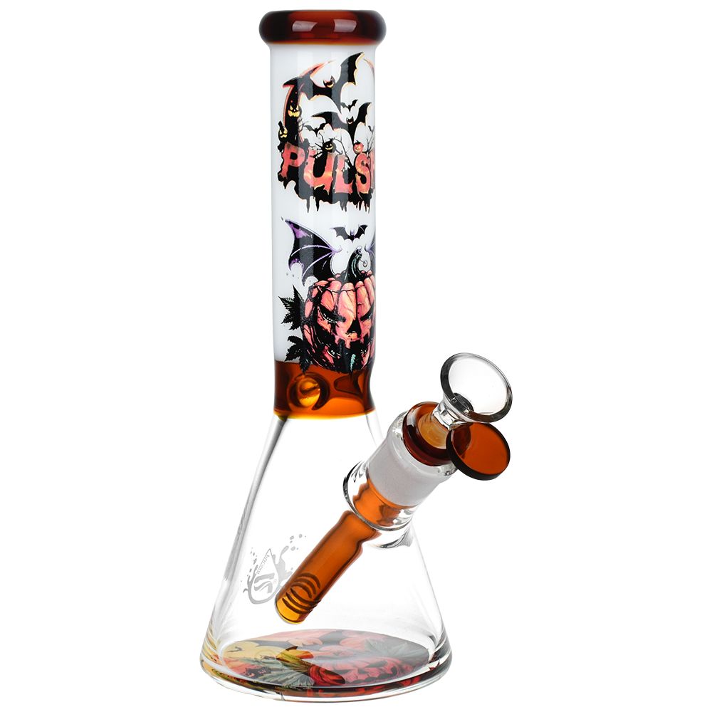 Pulsar Halloween Scene Beaker Water Pipe - 9.5