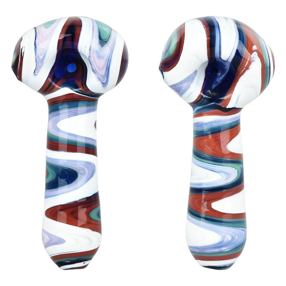 Wiggity Wag Glass Spoon Pipe - 4.5" / Colors Vary