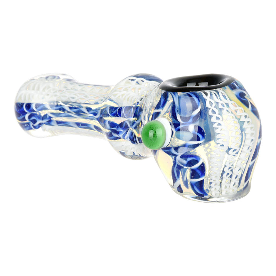 Luscious Lace Glass Spoon Pipe - 4.25" / Colors Vary