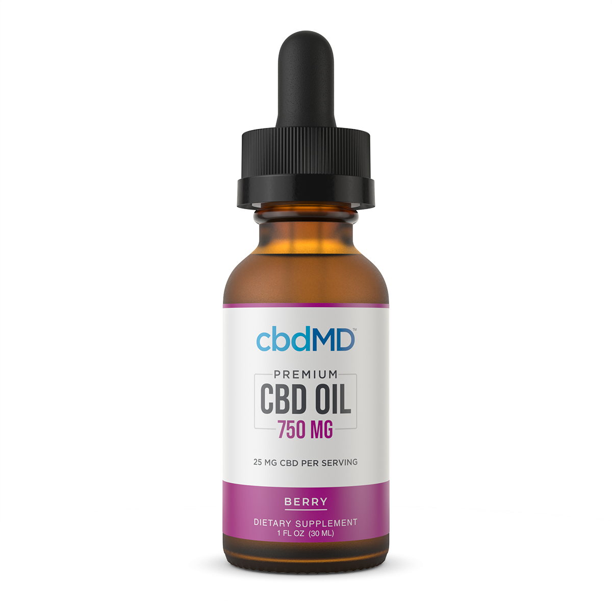 cbdMD Broad Spectrum CBD Drops - Berry Flavor