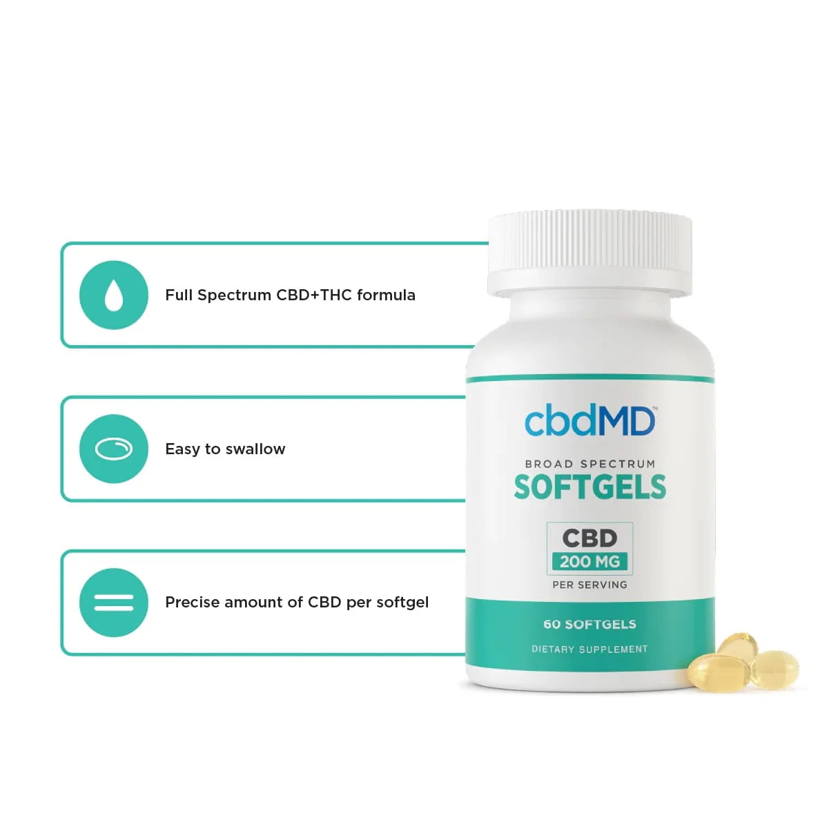 cbdMD CBD Softgel Capsules (3000MG - 6000MG)