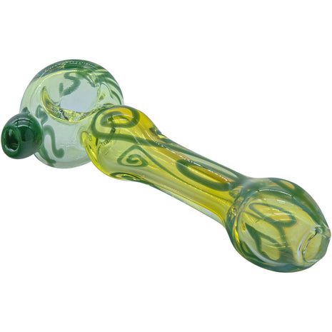 LA Pipes "Painted Warrior Spoon" Glass Pipe