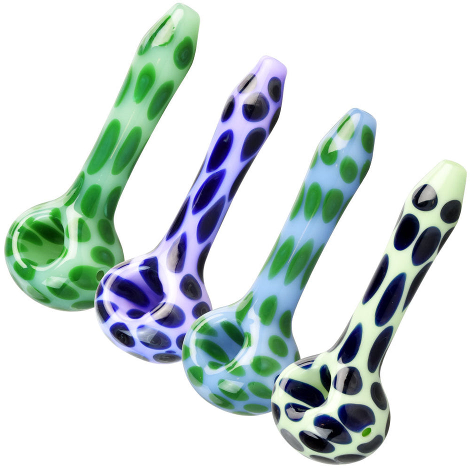 Pulsar Animal Spots Spoon Pipe - 4.5" / Colors Vary