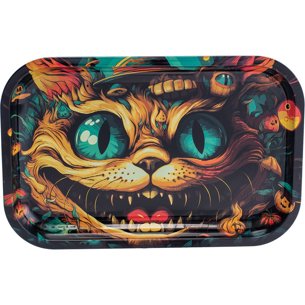 Fujima Trippy Cat Metal Rolling Tray - 11.25