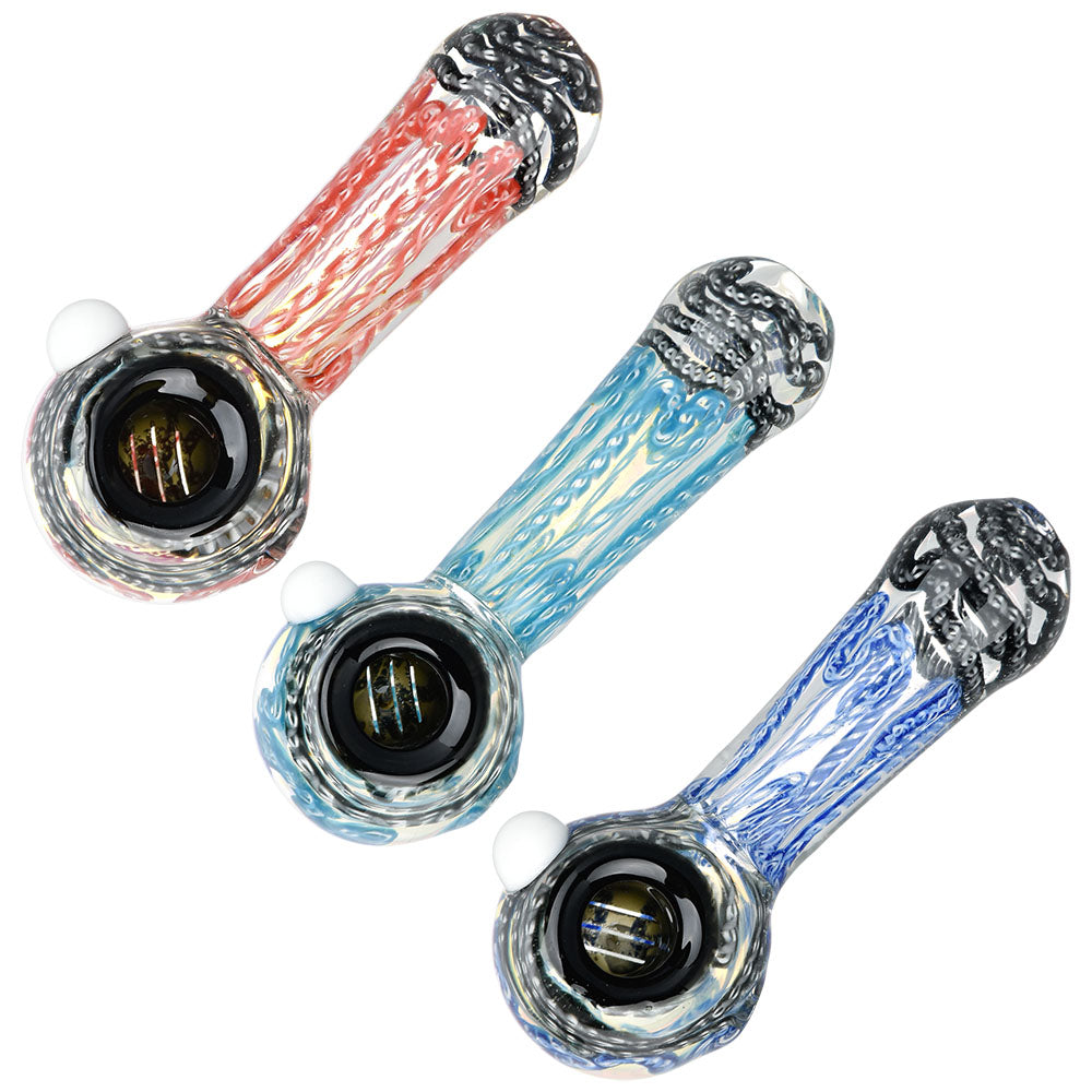 Simply Squiggled Glass Spoon Pipe - 4.25