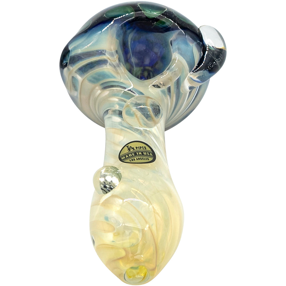 LA Pipes "The Hive" Honeycomb Color Changing Glass Pipe