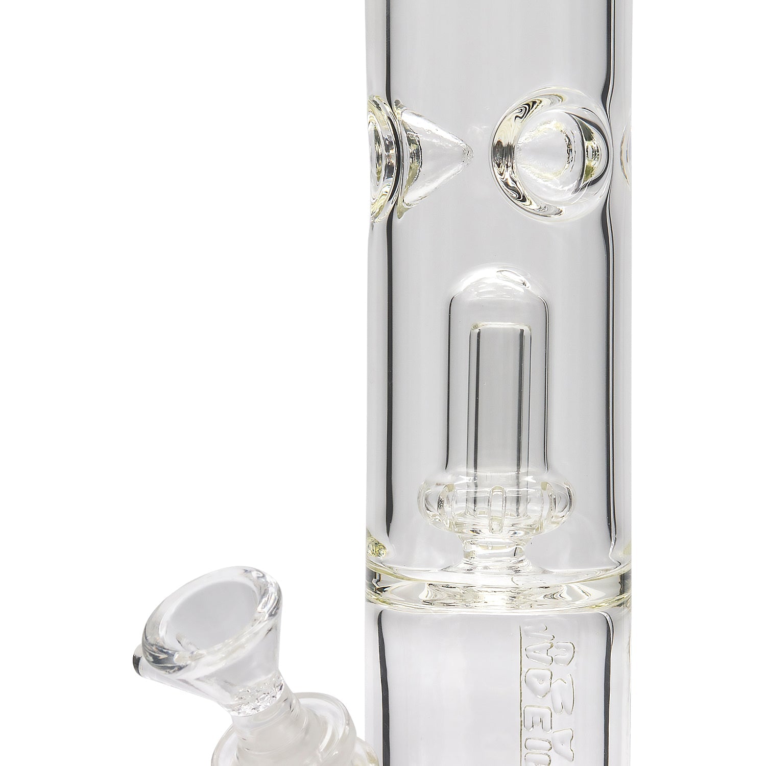 LA Pipes Thick Glass Straight Showerhead Perc Bong