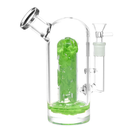 Lucky Clover Glass Water Pipe - 7.75" / 14mm F