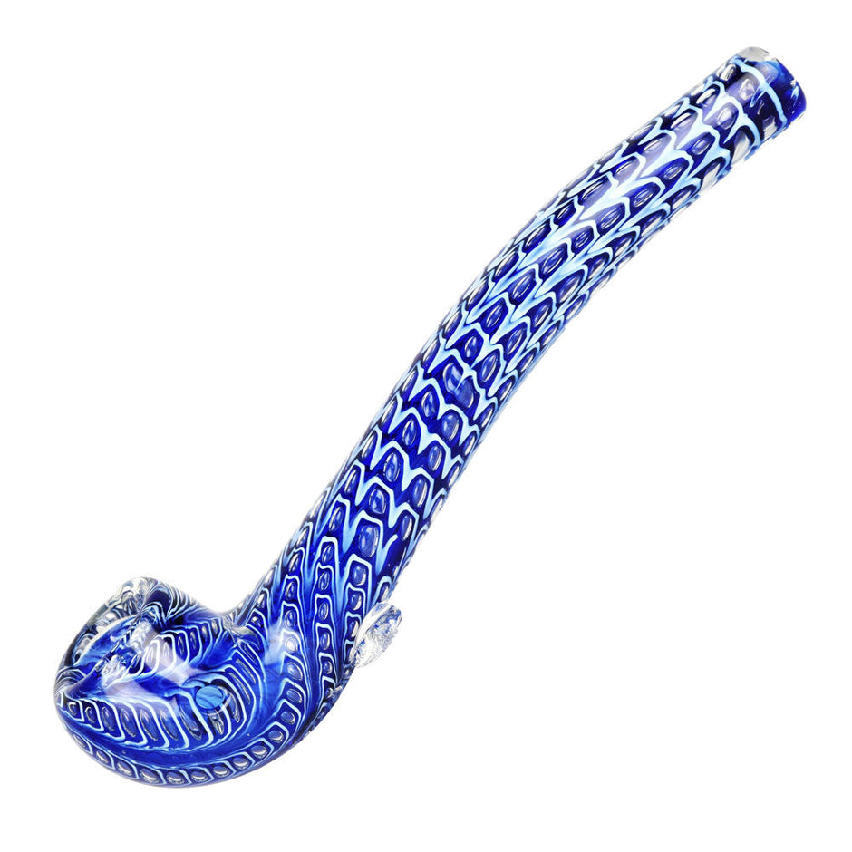 Serpent Scales Double Glass Long Pipe - 7.5" / Colors Vary