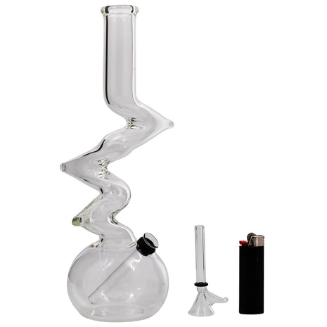 LA Pipes "Jacob's Ladder" Crystal Clear Zong Bong