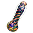 Metallic Fumed Glass Spoon Pipe- 3.75