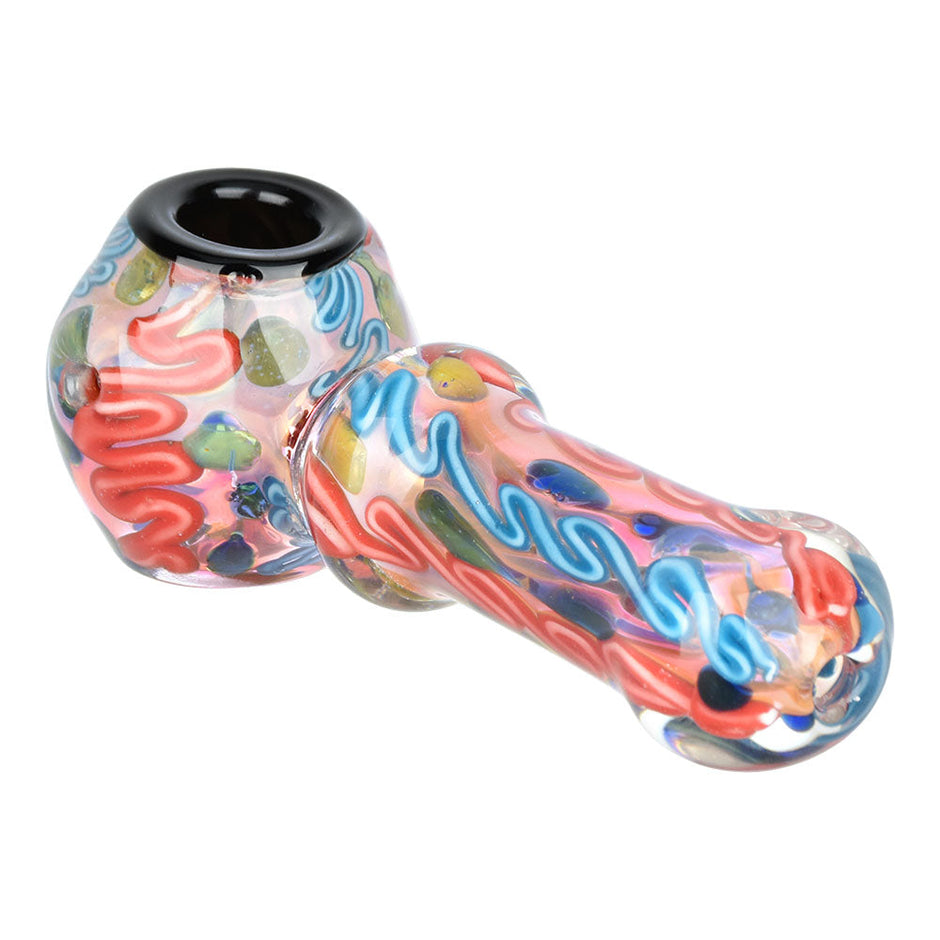 Lustrous Fumed Glass Spoon Pipe - 4.25" / Colors Vary