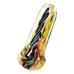 Metallic Fumed Glass Spoon Pipe- 3.75