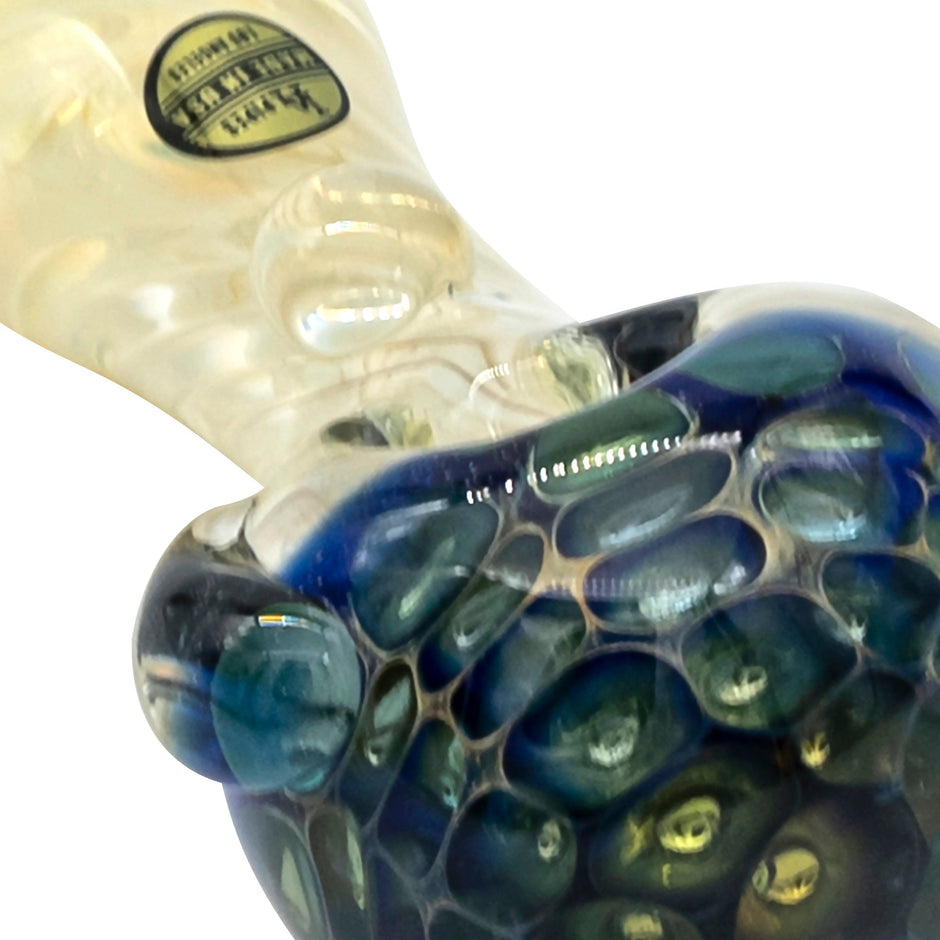 LA Pipes "The Hive" Honeycomb Color Changing Glass Pipe