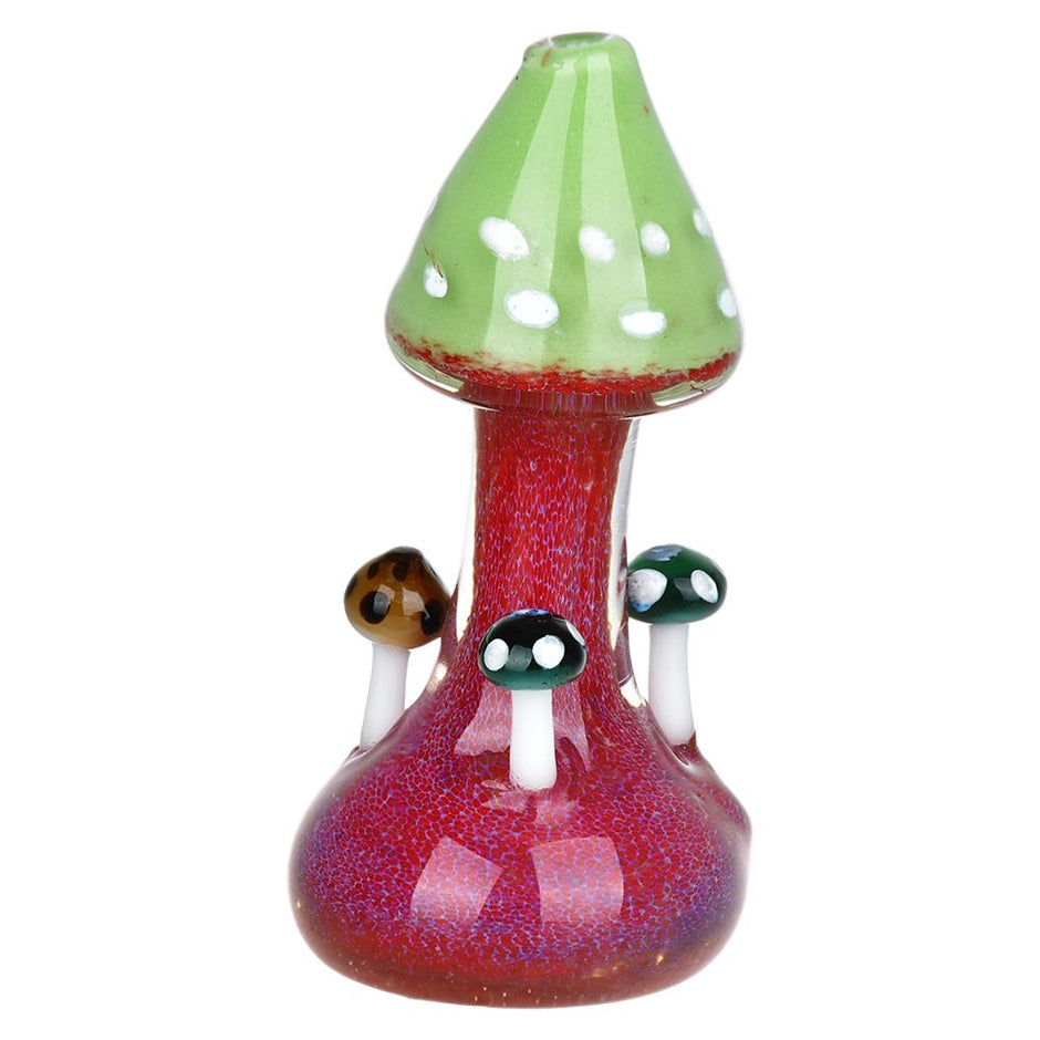 Mushroom Buddies Standing Glass Hand Pipe - 4"