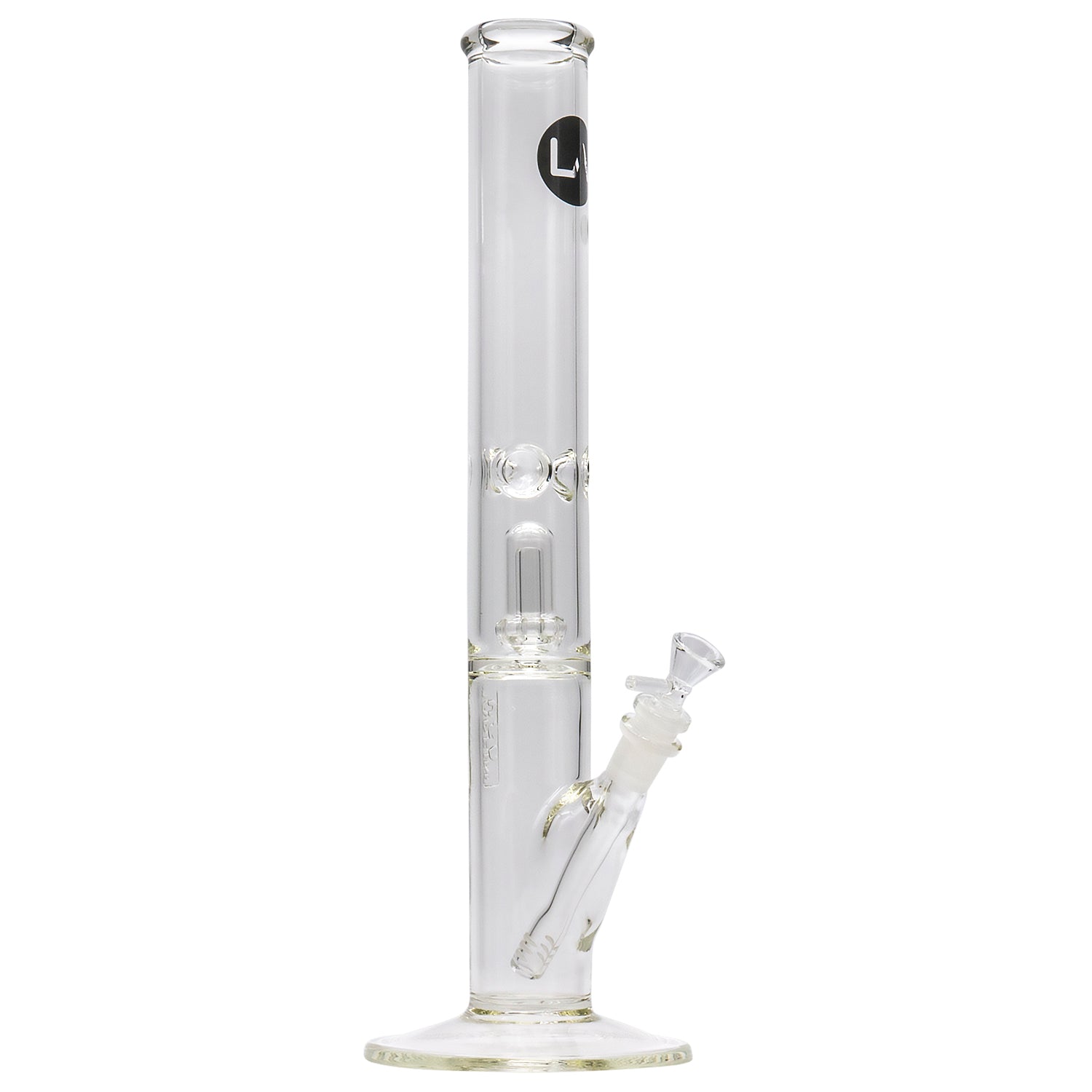 LA Pipes Thick Glass Straight Showerhead Perc Bong