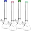 Classic Glass Beaker Light Water Pipe | 14mm F | Colors Vary