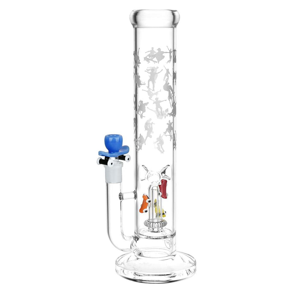 Pulsar Skate or Die Straight Tube Glass Water Pipe - 12.5" / 14mm F